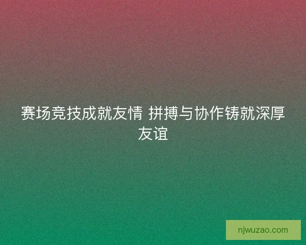 赛场竞技成就友情 拼搏与协作铸就深厚友谊