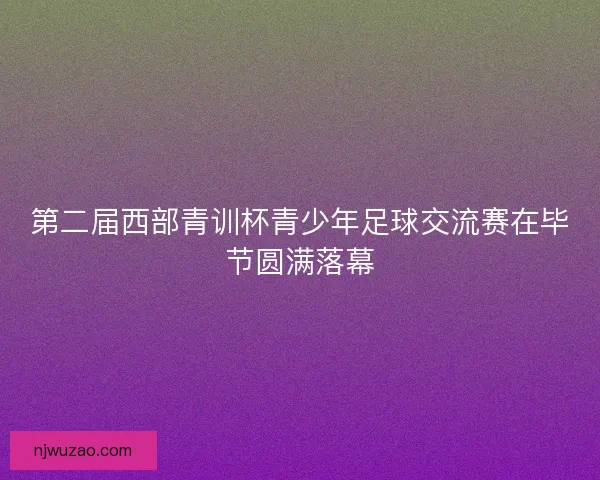 第二届西部青训杯青少年足球交流赛在毕节圆满落幕