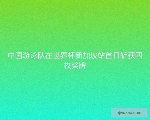 中国游泳队在世界杯新加坡站首日斩获四枚奖牌